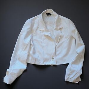 Streetwear Society Size L Classic White Cropped Blazer